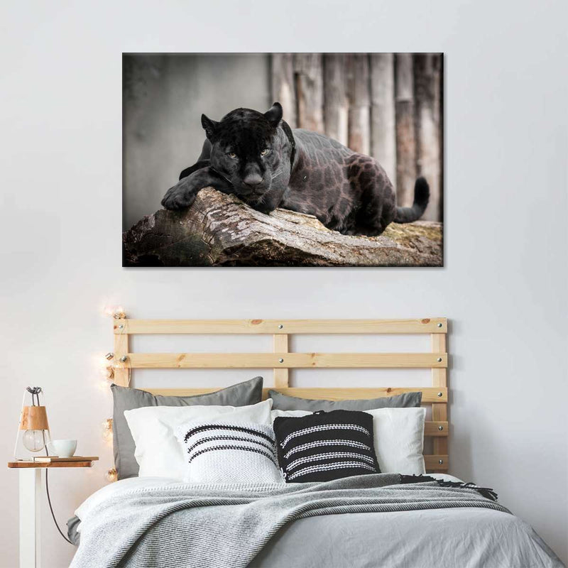 Lounging Black Panther Wall Art