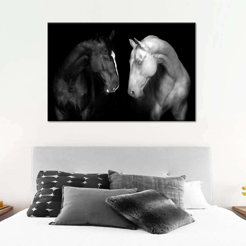 Monochromatic Horses Wall Art