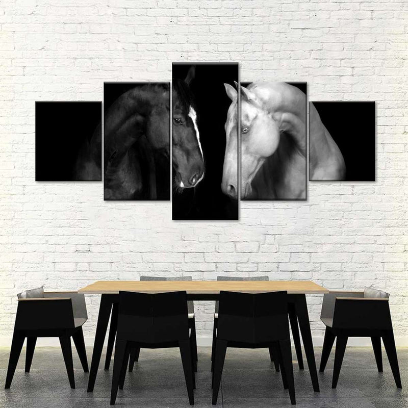 Monochromatic Horses Wall Art