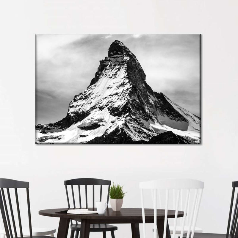 Monochromic Matterhorn Mountain Wall Art