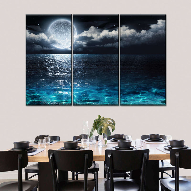 Romantic Full Moon Wall Art