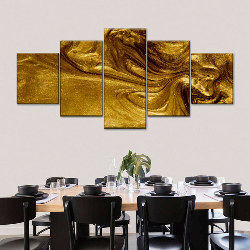 Gold Liquid Wall Art