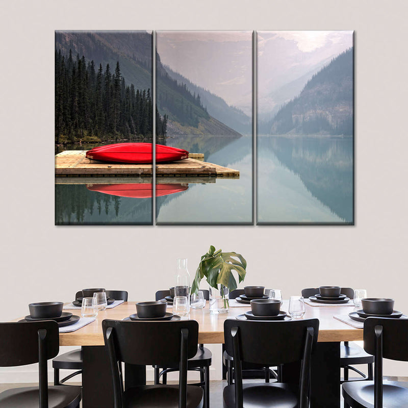 Mountain Lake Kayak Wall Art