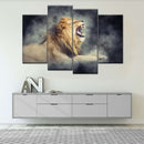 Misty Wild Lion Wall Art
