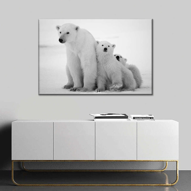 Polar Bear Family Wall Art