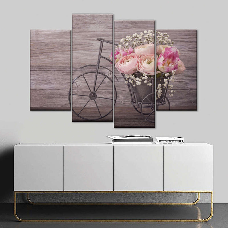 Ranunculus Bicycle Vase Wall Art