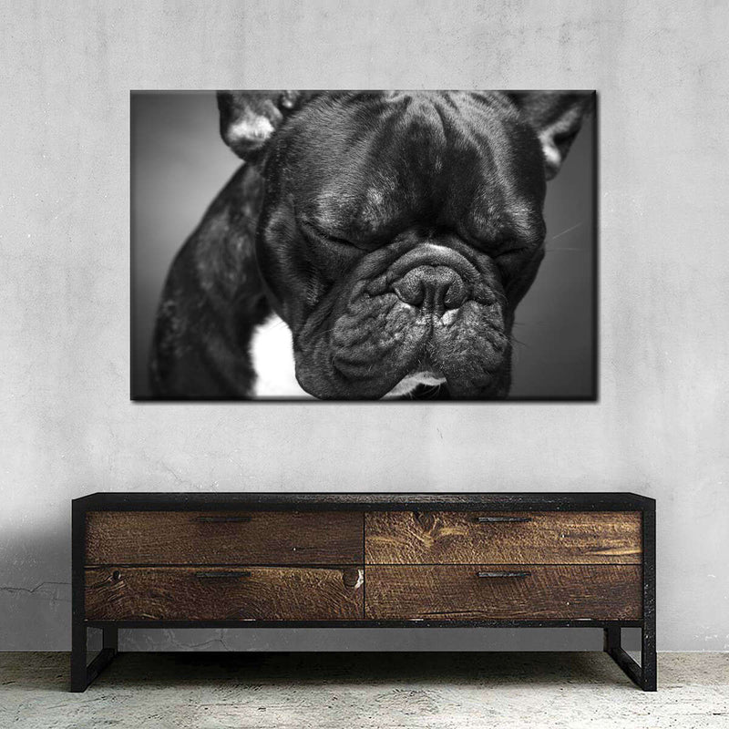 Melancholic French Bulldog Wall Art