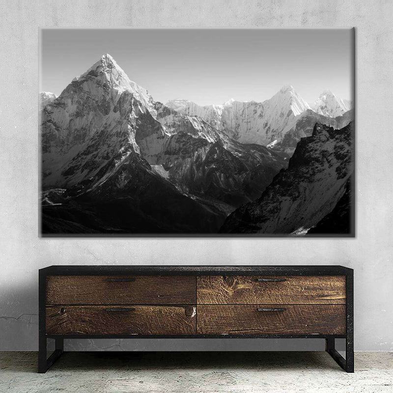 Black And White Mountain Wall Art