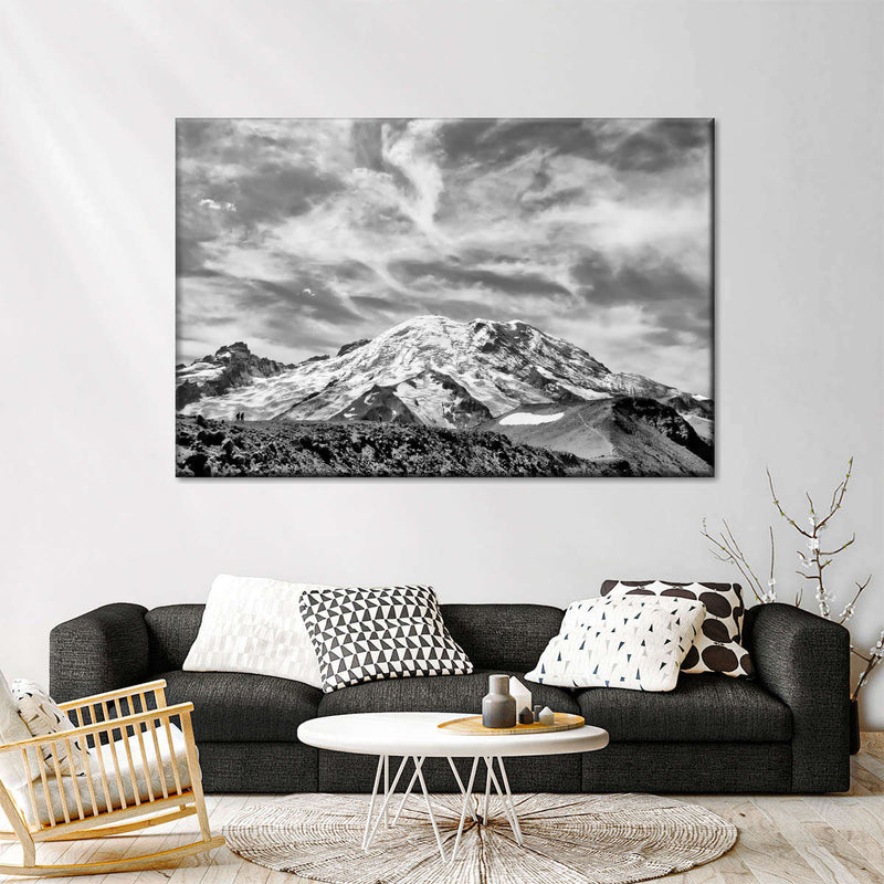 Glorious Mt. Rainier BW Wall Art