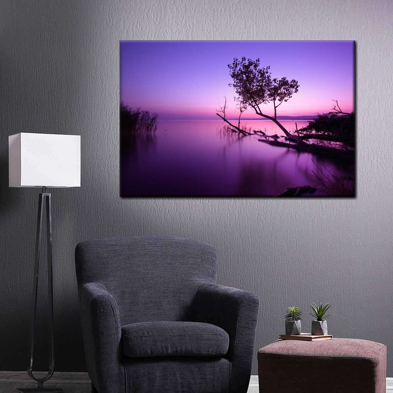 Violet Toned Lake Wall Art