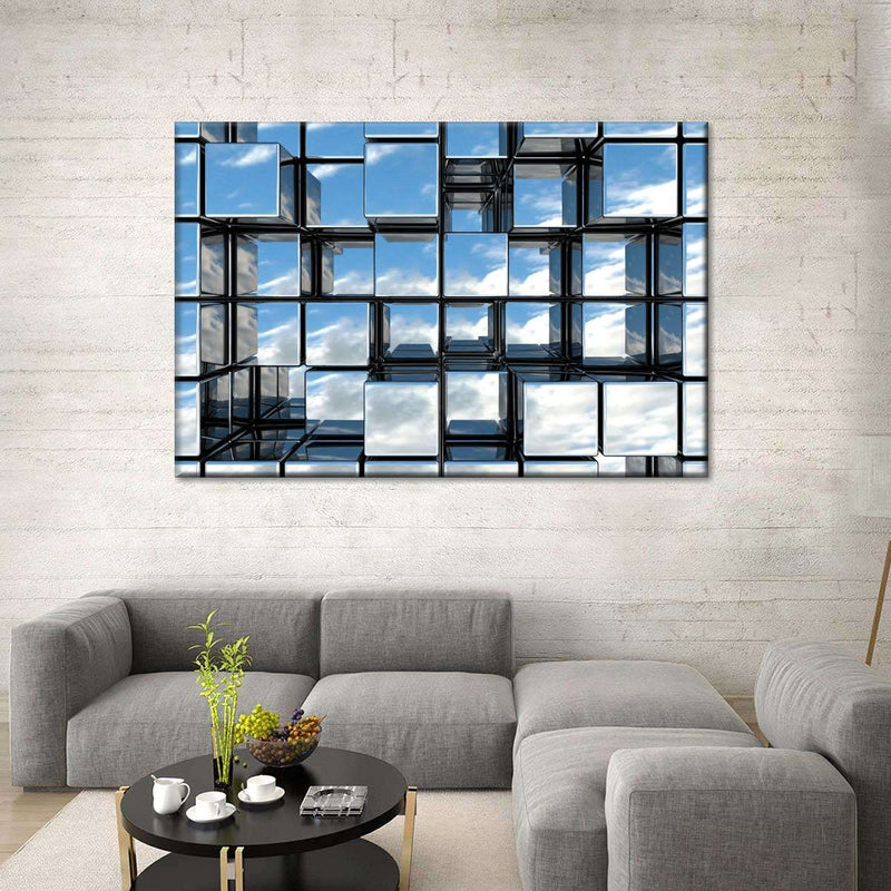 Abstract Square Mirrors Wall Art