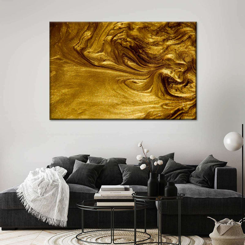 Gold Liquid Wall Art