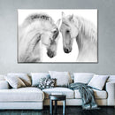White Horse Couple Wall Art