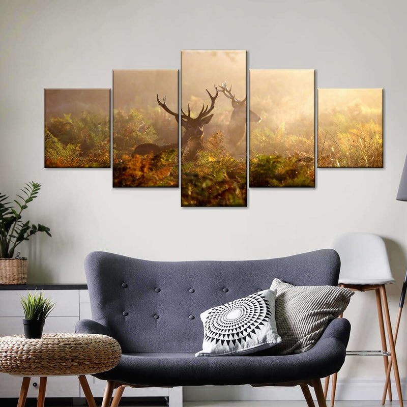 Misty Morning Deer Wall Art