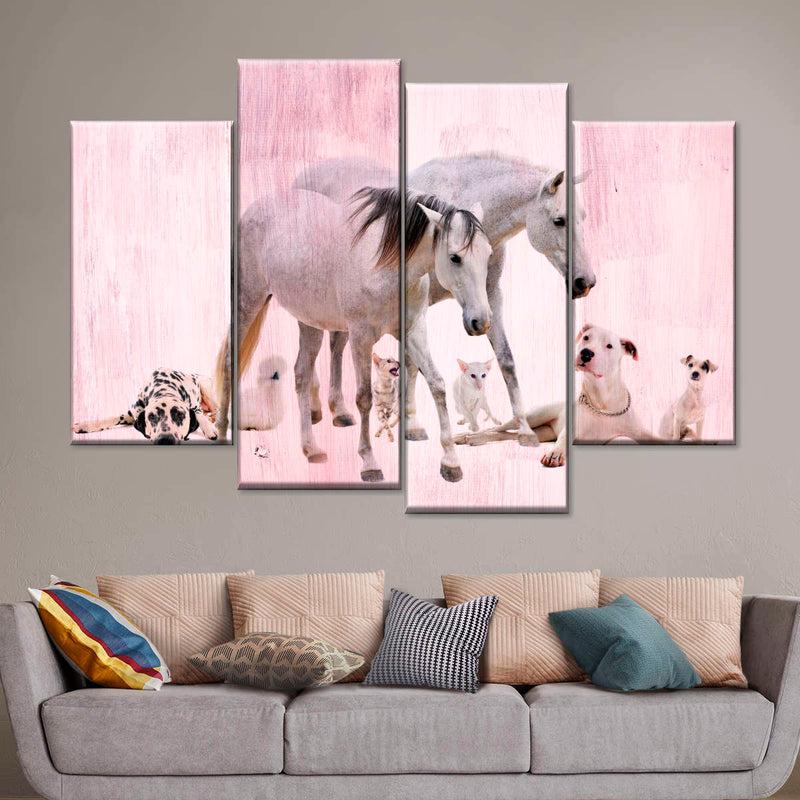 Dogs And Horses Wall Art