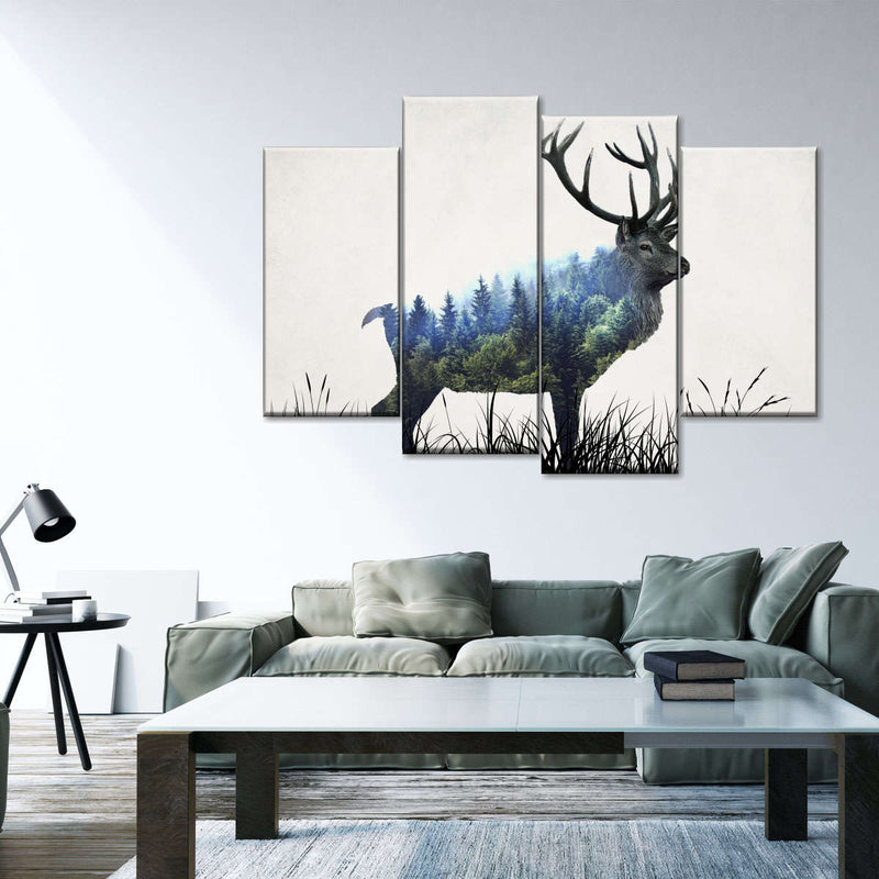 Abstract Forest Buck Wall Art