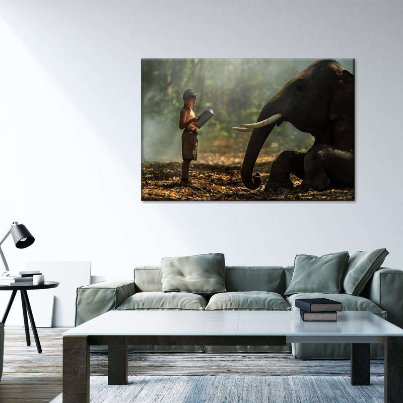 Elephant Bedtime Story Wall Art