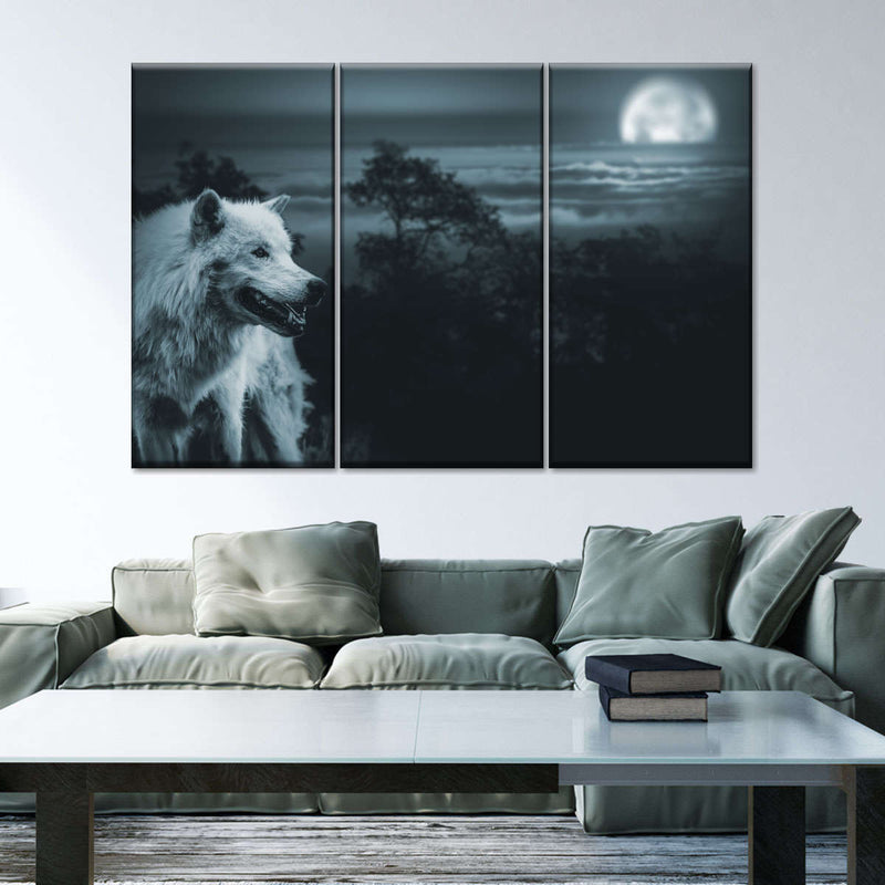 Moon Wolf Wall Art