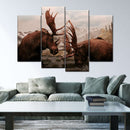 Moose Battle Wall Art