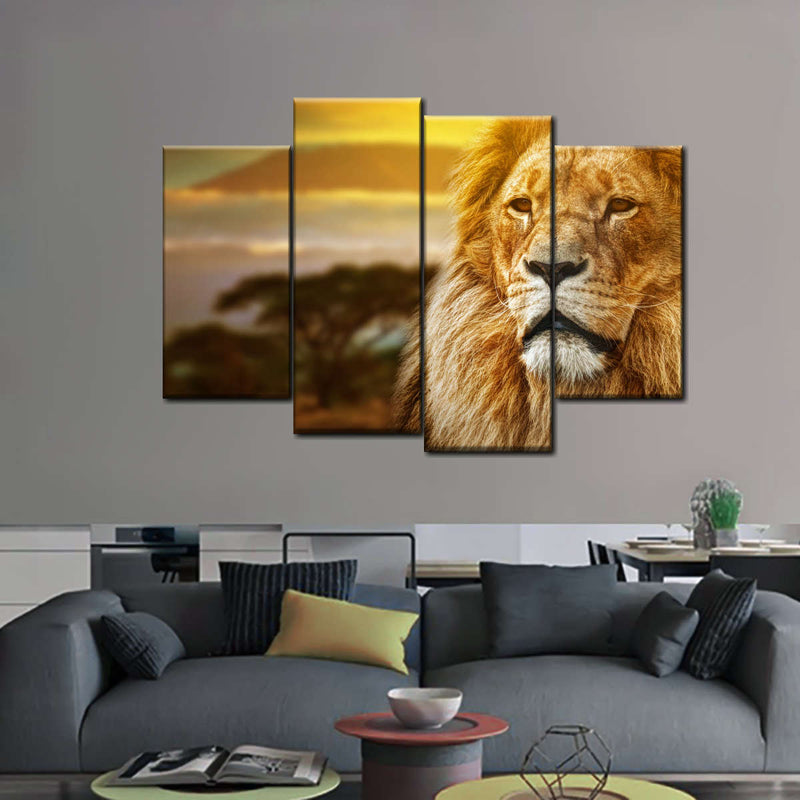 Lion In African Safari Wall Art