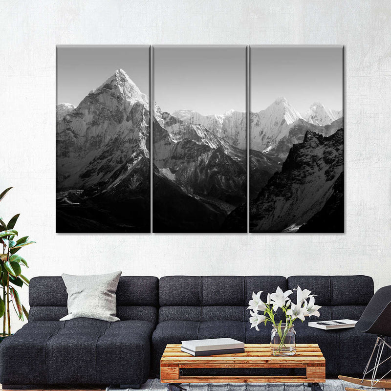 Black And White Mountain Wall Art