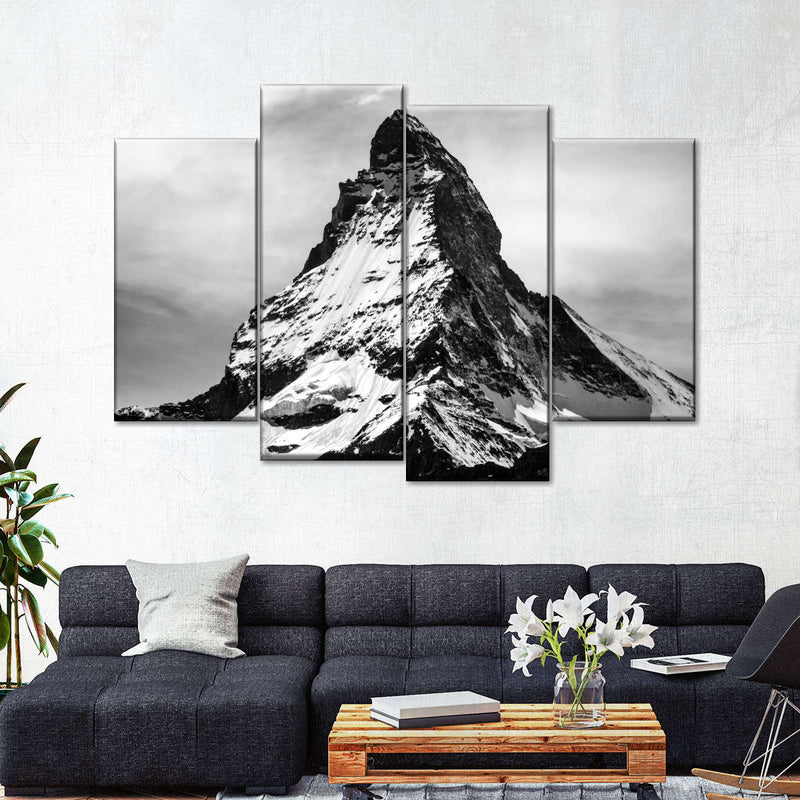 Monochromic Matterhorn Mountain Wall Art