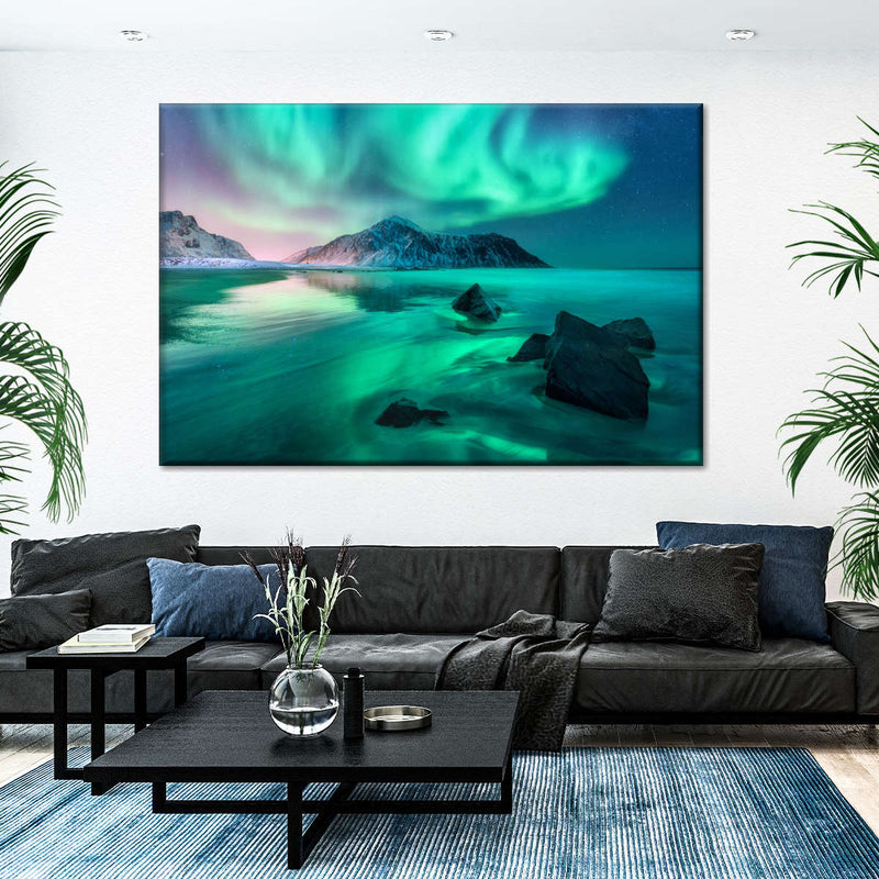 Lofoten Islands Aurora Wall Art