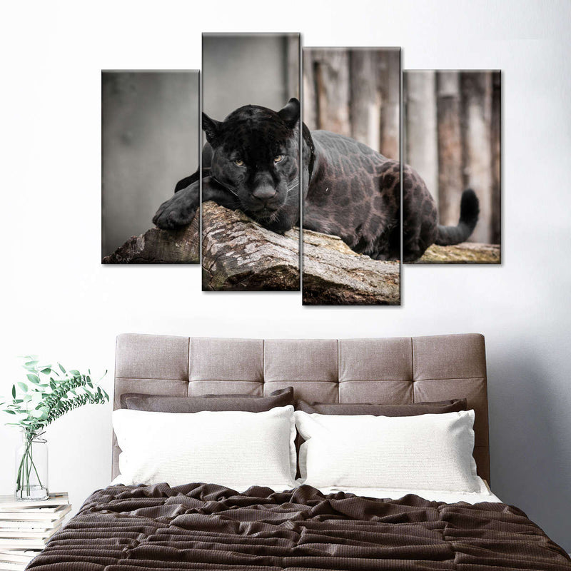 Lounging Black Panther Wall Art