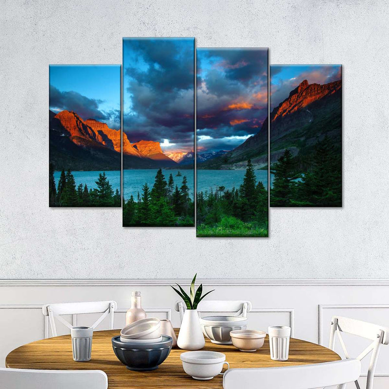 St. Mary Lake Dramatic Sunrise Wall Art