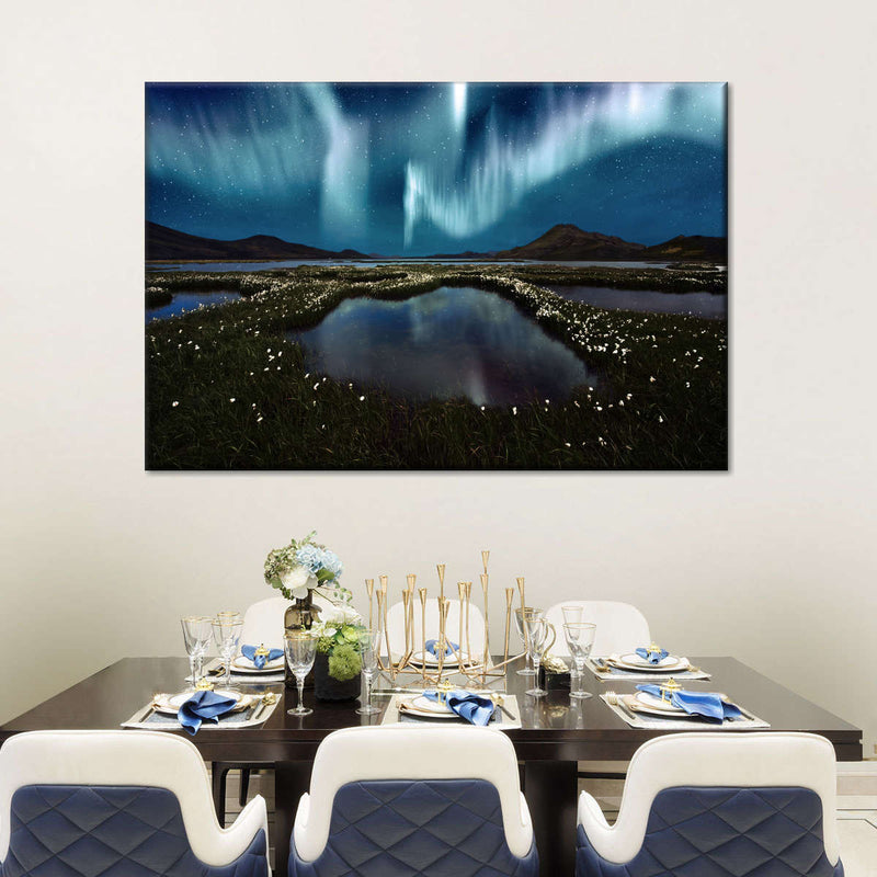 Landmannalaugar Northern Lights Wall Art