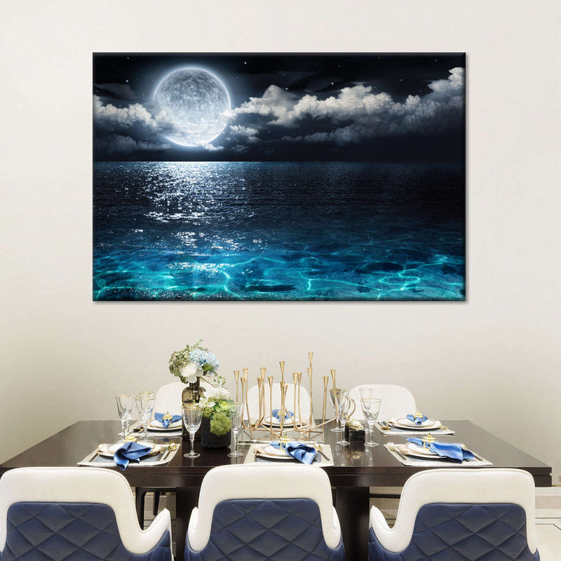 Romantic Full Moon Wall Art