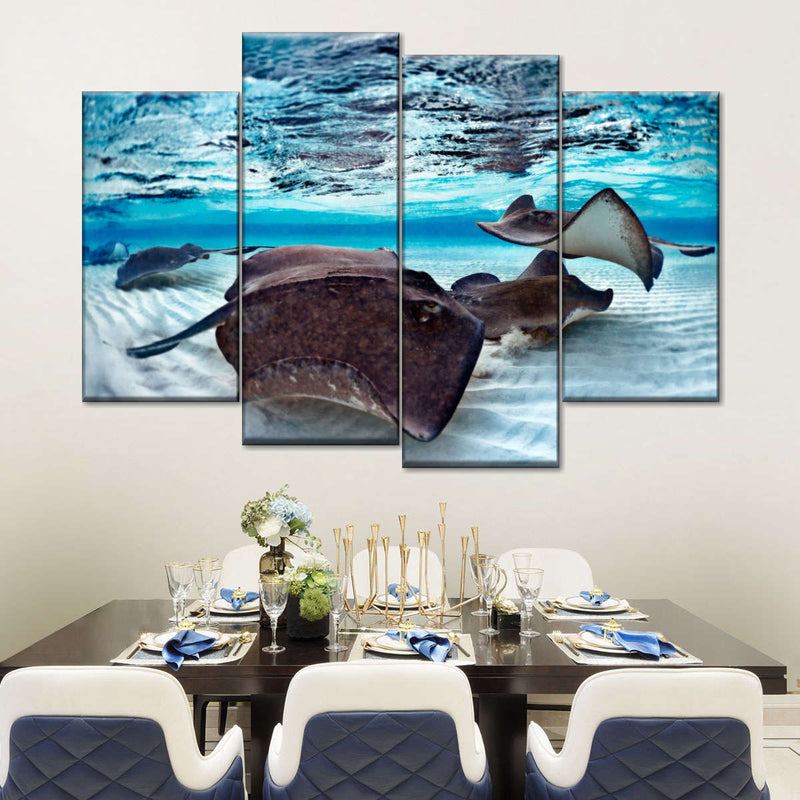 Stingrays Sea Life Wall Art