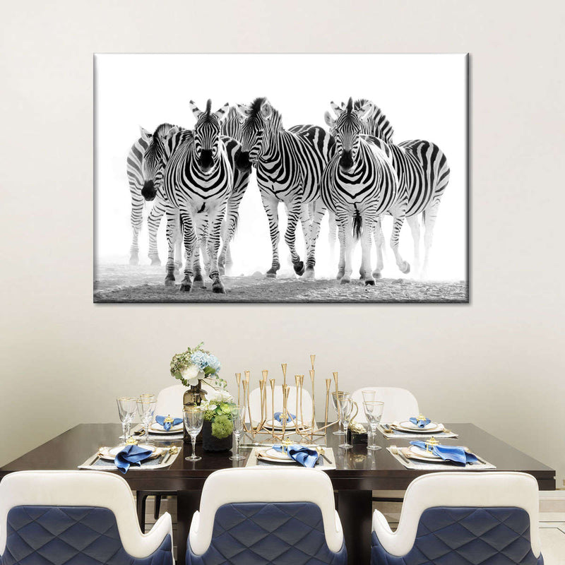 Zebras On The Move Wall Art