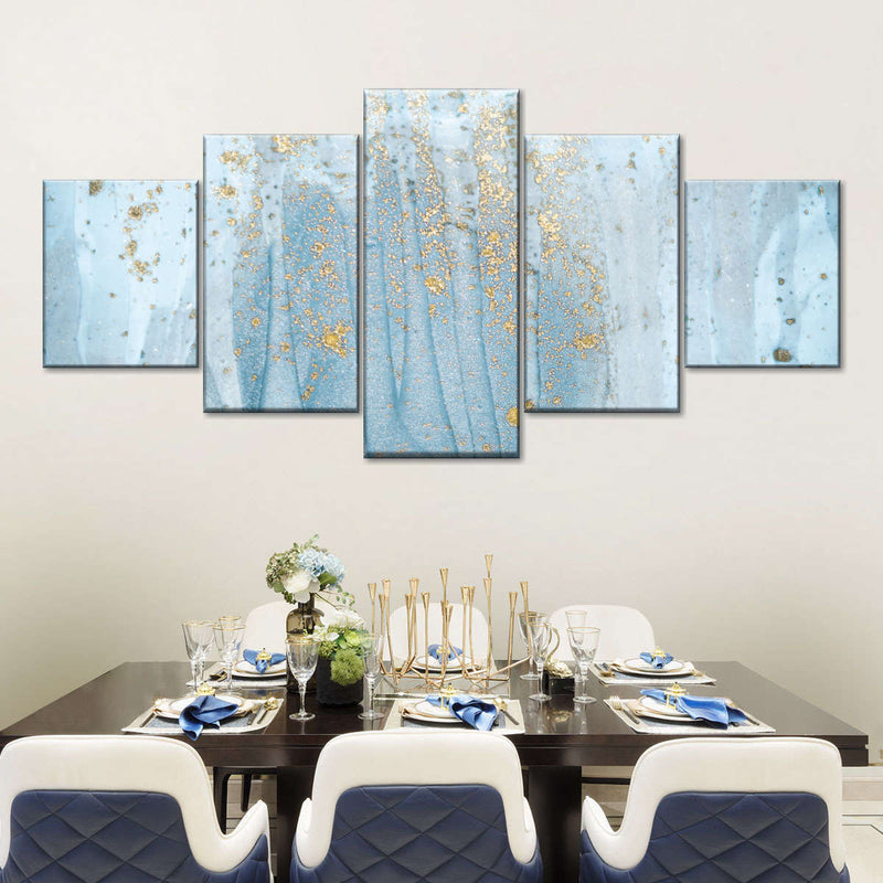 Light Blue Abstract Wall Art