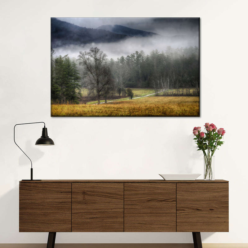 Cades Cove Fields Mist Wall Art