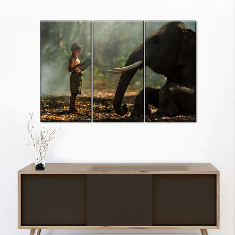 Elephant Bedtime Story Wall Art