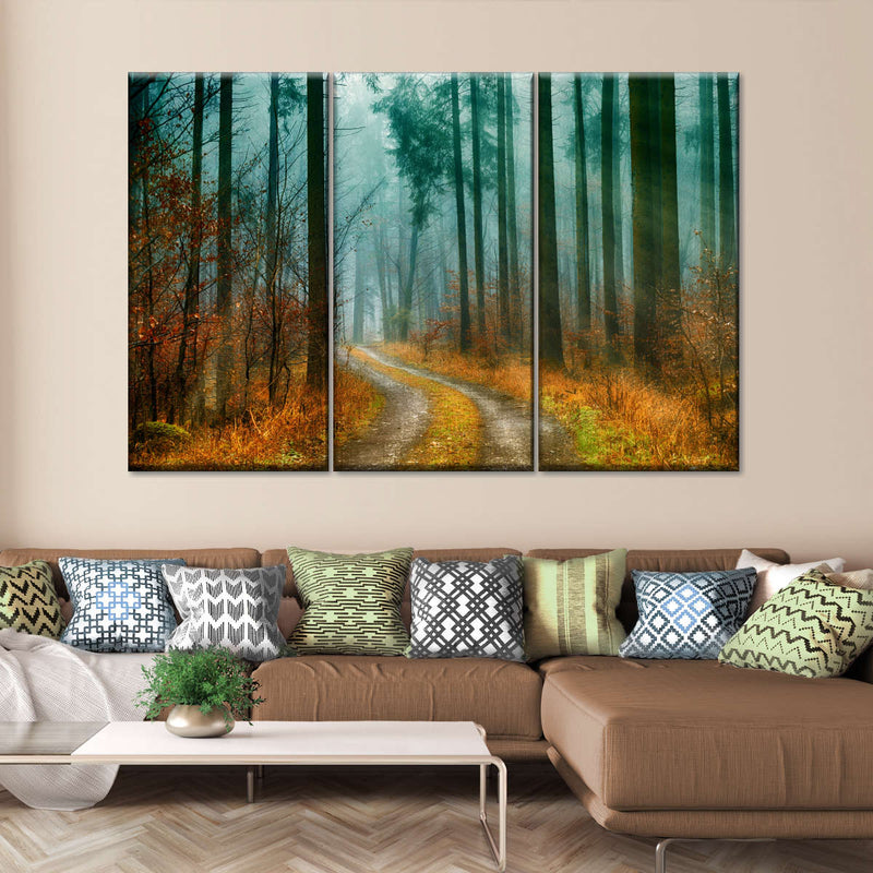 Autumn Forest Pathway Wall Art