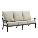 Black Aluminum Deep Seating Sofa with Cushions