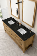 James Martin Breckenridge 72" Double Bathroom Vanity, Light Natural Oak