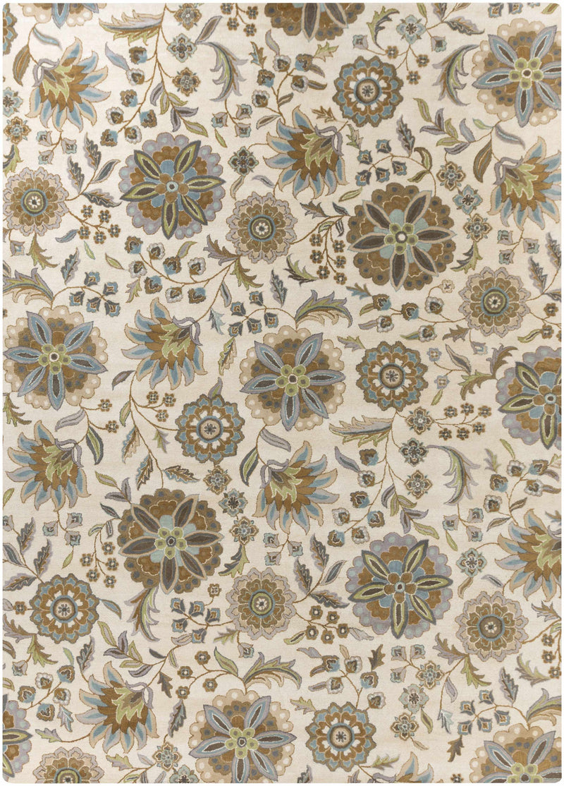 Mack Floral Wool Area Carpet