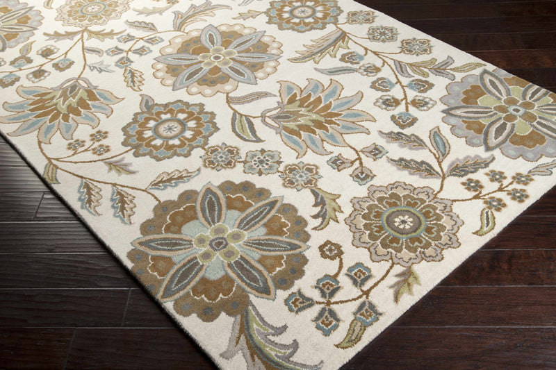 Mack Floral Wool Area Carpet