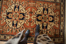 4x6 Vintage Romanian Kazak Design Rug