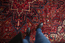 10x13 Vintage Heriz Carpet
