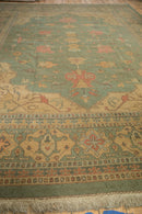 10x13.5 New Tea Washed Indian Soumac Design Carpet