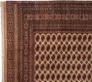 14.5x16.5 Vintage Fine Pakistani Bokhara Design Carpet