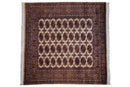 6.5x7 Vintage Fine Pakistani Bokhara Design Square Carpet
