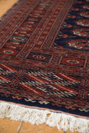 5.5x8 Vintage Fine Pakistani Bokhara Design Carpet