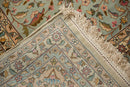 12x12 Vintage Bulgarian Kerman Design Square Carpet