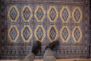 4x6 Vintage Fine Pakistani Turkmen Design Rug