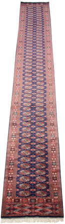 2.5x19.5 Vintage Fine Bokhara Rug Runner